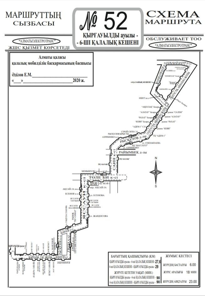 Схема автобусов алматы